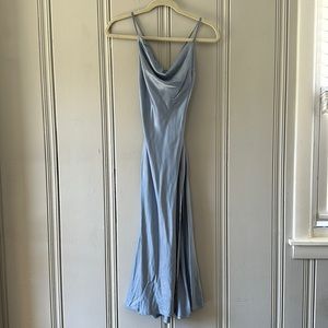 Sweetpot Blue Silk Dress